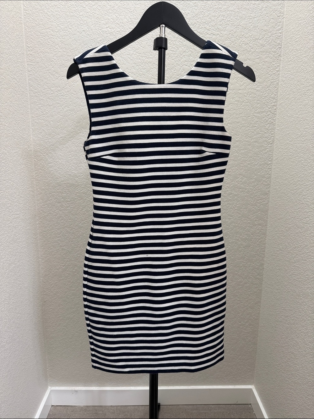Juicy Couture XS Navy and White Striped Sleeveless Mini Dress